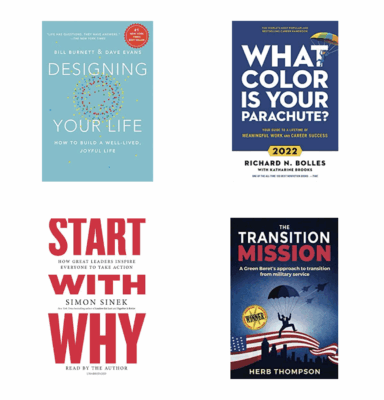 Designing your life book cover with colorful dots and a bright blue background.